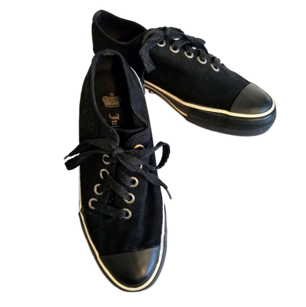 Juicy Couture $129 sneakers, FINAL PRICE! black and white size 6.5 - Picture 4 of 12